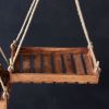 Rustic Set of Two Hanging Wood Shelves - Farmhouse Decor for Wall Storage