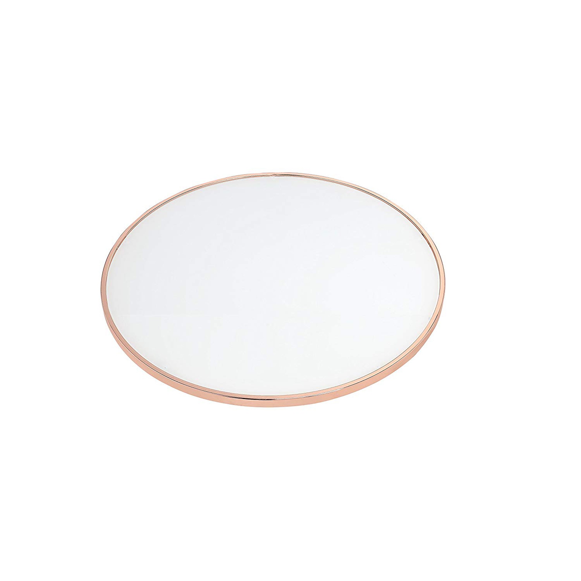 Alivia End Table, Frosted Glass & Rose Gold