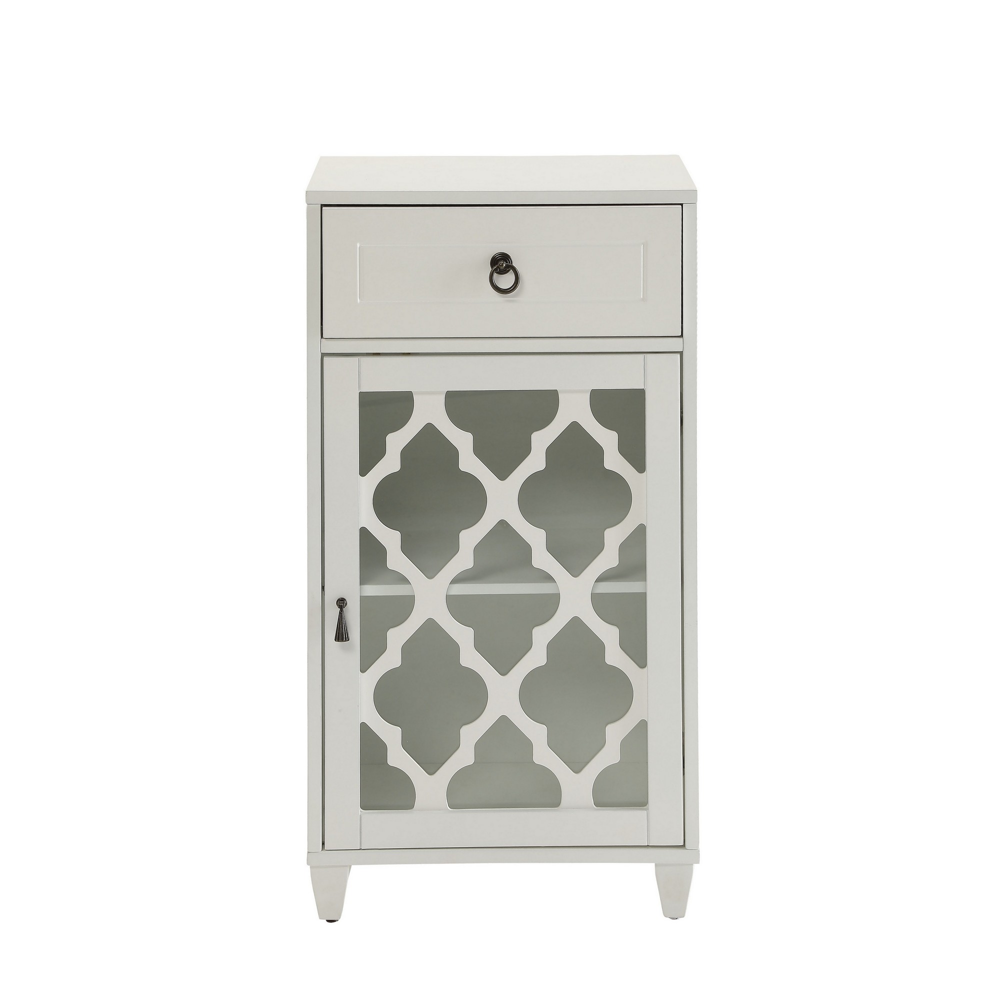 Faddish Side Table, White