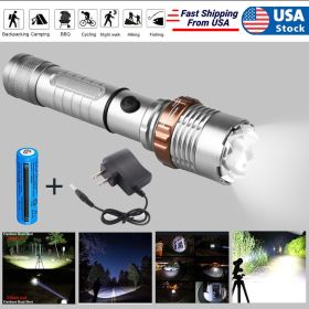 LED Tactical Flashlight Rechargeable LED Work Light Super Bright Torch Emergency Light Escape Hammer (Option: 1Pack)