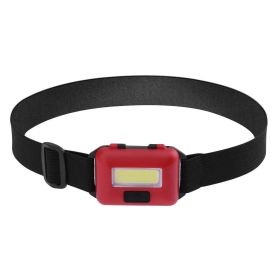 Mini 3W COB Led Head Lamp; 3 Modes Waterproof Head Lamp; Head Flashlight Outdoor Camping Night Fishing Head Lamp; Batteries Not Included; Christm (Color: Red)