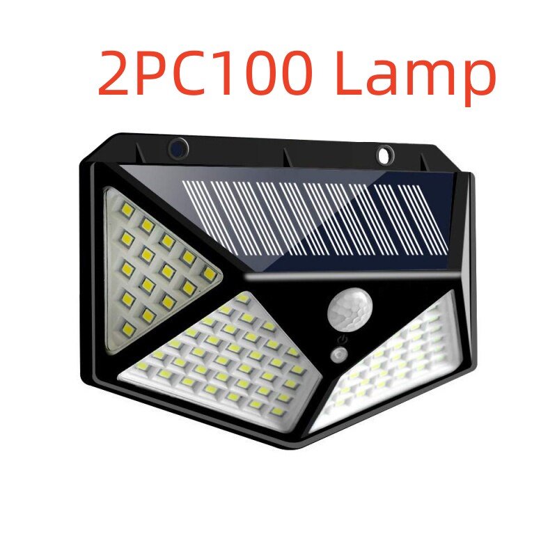 LED Solar Wall Light (Option: 2PC100 Lamp)